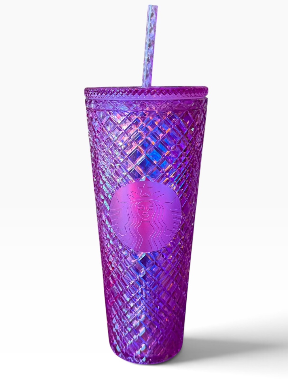 Starbucks 2023 Jeweled Taffy Pink Purple Venti Cold Cup Iridescent 24 oz